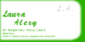 laura alexy business card